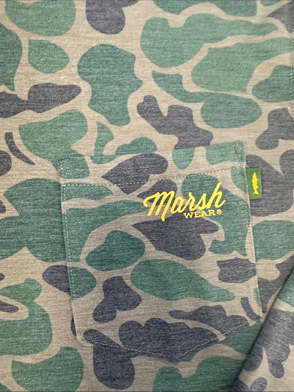 Marsh Wear Men’s Green & Gray Camo Hooded Pullover - Picture 2 of 7